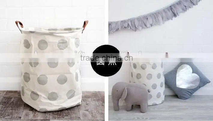 Hotselling Best Quality Canvas Laundry Basket Collapsible Kids Art Storage Boxes With Handle
