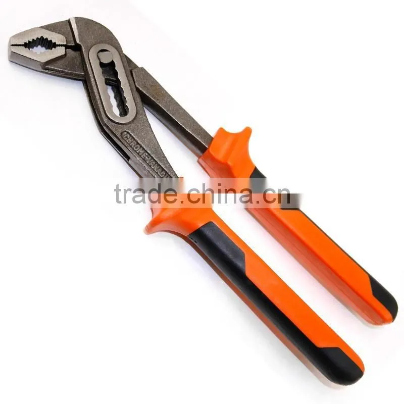 Yellow and black water pump pliers with rivet