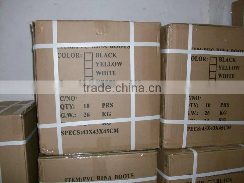 yellow pvc boots