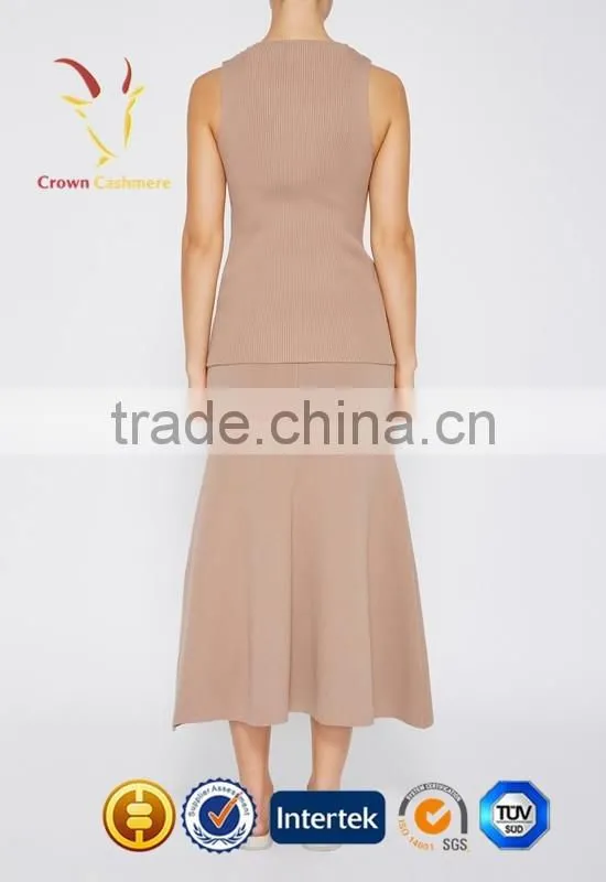 Women Winter Knit Cashmere Sleeveless Sweater Pullover