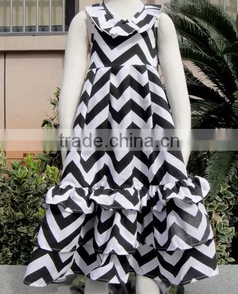 Wholesale Fashion Baby Girls Summer 100% Cotton Maxi Mommy And Me Girls Dresses Ruffled V Maxi Lace sleeveless Pettidresses