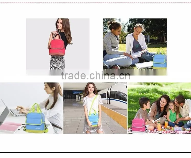 kids lunch bag/canvas lunch bag/foldable cooler bag