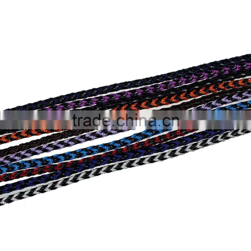 Black&Red Braiding Cotton PU Leather Cord