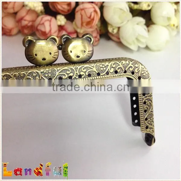 8.5cm Hello Kitty Handmade Metal Handbag Handle Clutch Purse Frame
