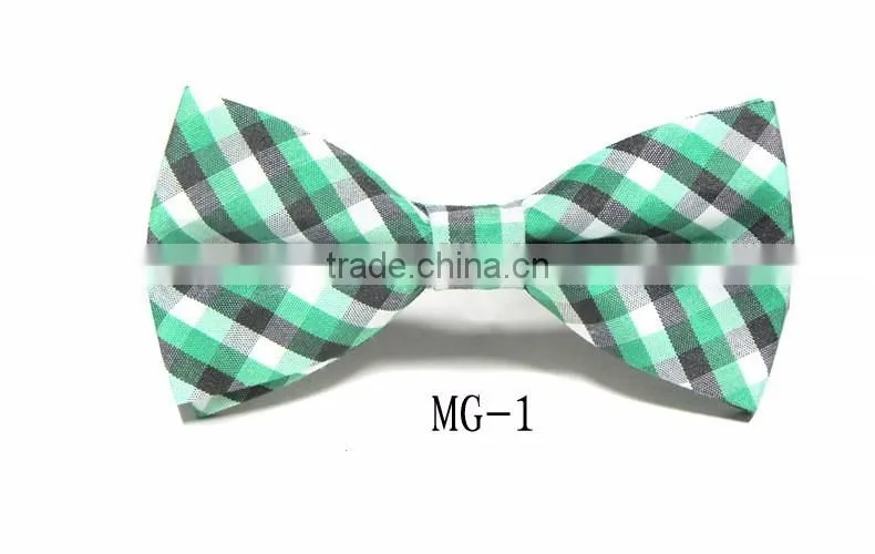 Cotton Checkered Children Kid Boy Toddler Baby Child Pre Tied Neck Bow Tie