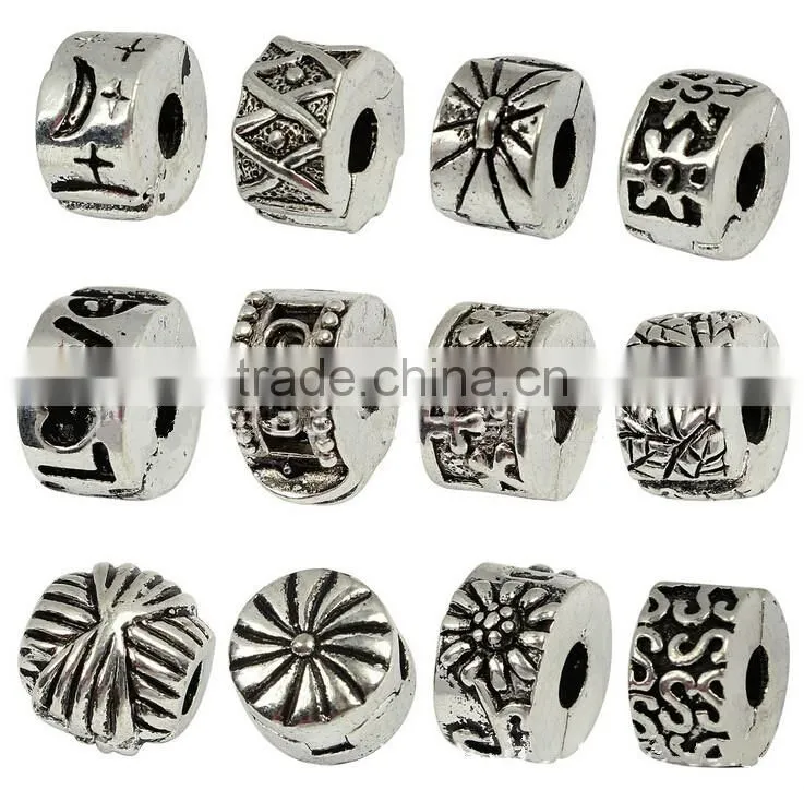 2015 Mixed and Mingle Silver Antique Clip Lock Spacer Stopper Bead f/ European Charm Bracelet