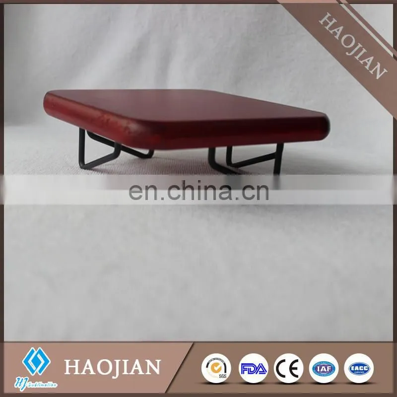 Wooden and wire coaster rack boat wood rack with iron wire