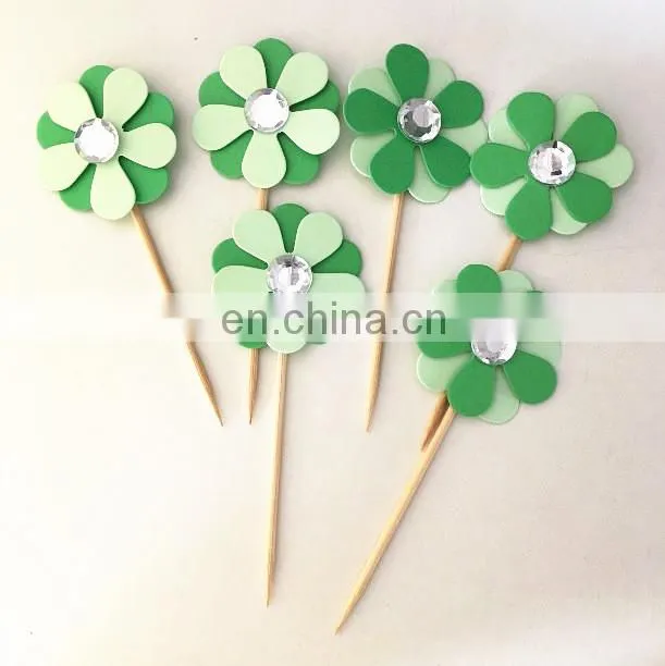Colorful Flower Cupcake Topper Bridal Shower Birthday Party Cupcake toppers