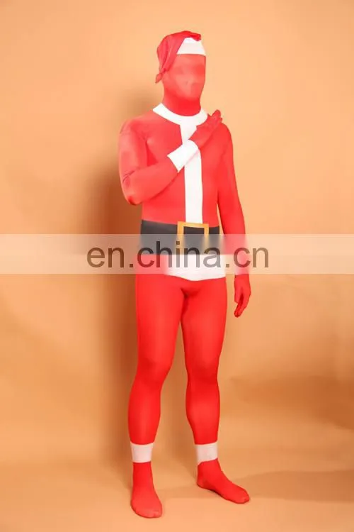 Spandex Santa Skin Suit Zentai Suits Fancy Dress Costume