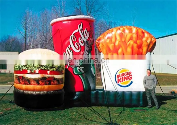 Custom giant inflatable Hamburger advertising figures