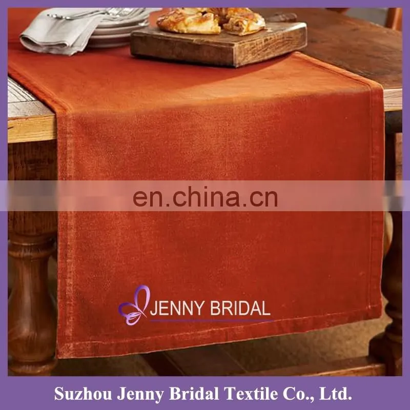 TR039A african velvet fabric black velvet fabric heat-resistant table runner