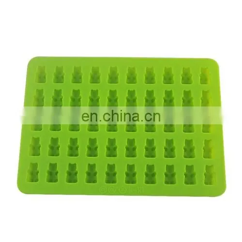 Dropshipping 2 PCS 50 Holes Small Bear Chocolate Tray Silicone Mold Cookie Mold Candy Mold