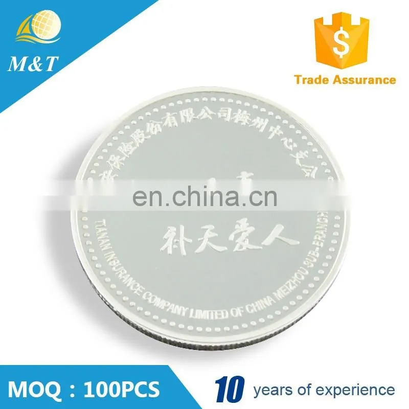 Factory direct sale cheap custom silver coins