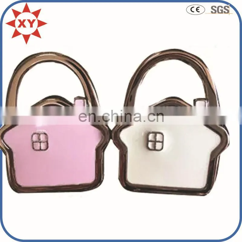 Hot selling house shaped metal cheap bag hanger/hook for ladies