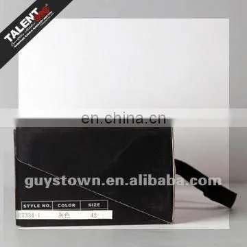 custom private design brand printed paper shoe box with ribbon handle