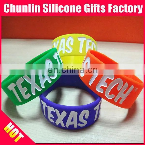 hot sale personalized ink filled silicone bracelet for promotional gift