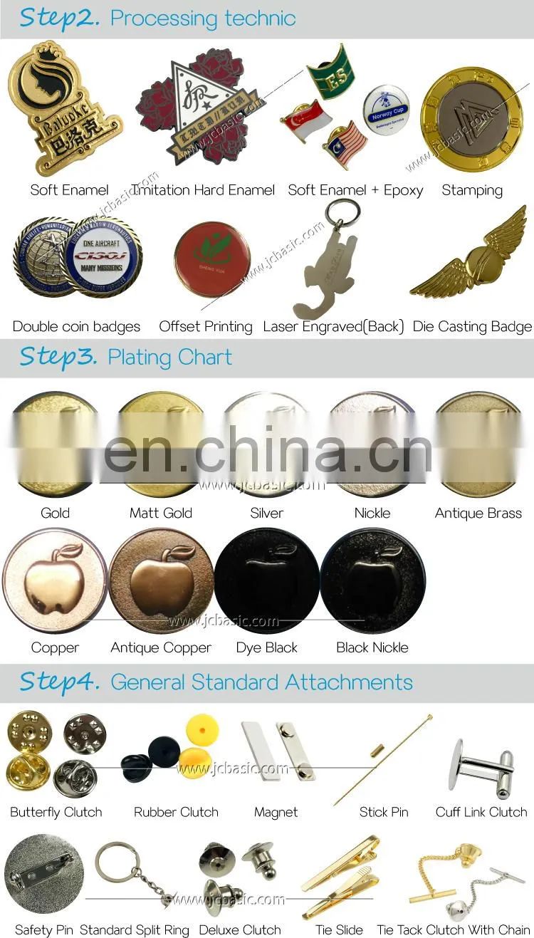 custom hard enamel pin star shaped metal badge lapel pin badge