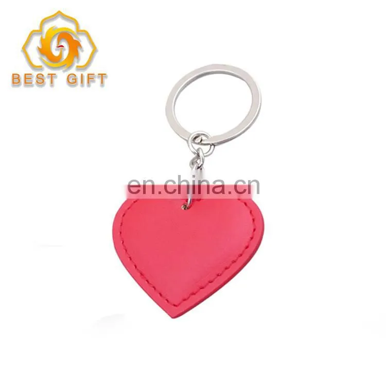 Creative Special Wedding Souvenir Heart Shape Leather Keyring