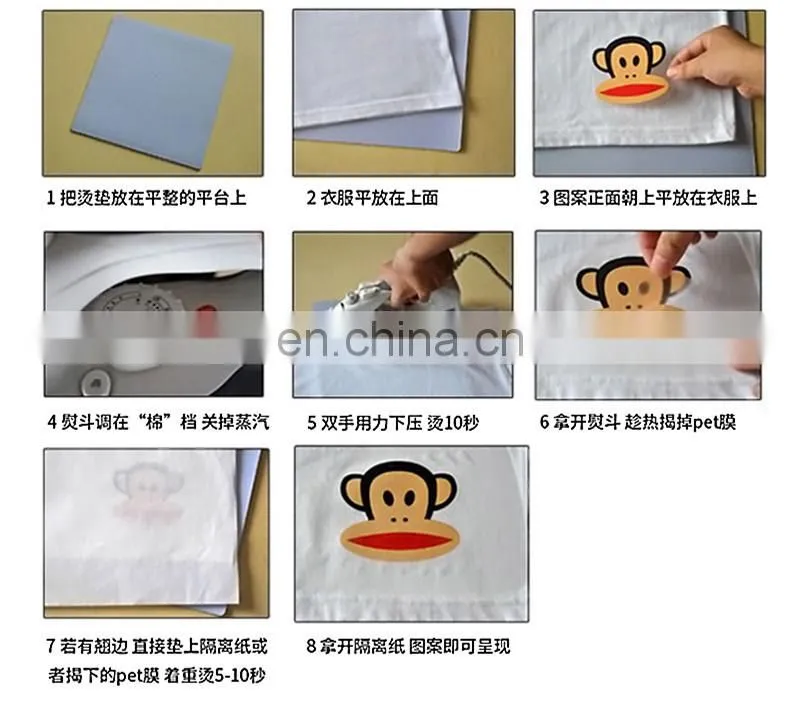washing available label heat transfer on garment