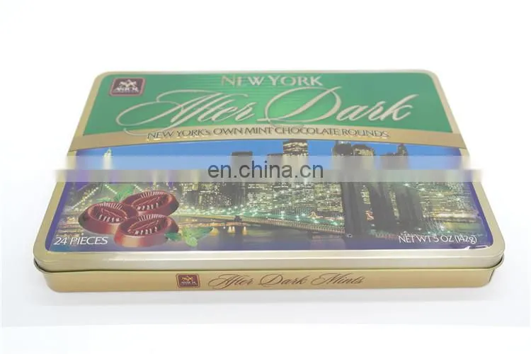 High quality fancy custom chocolate tin packaging box