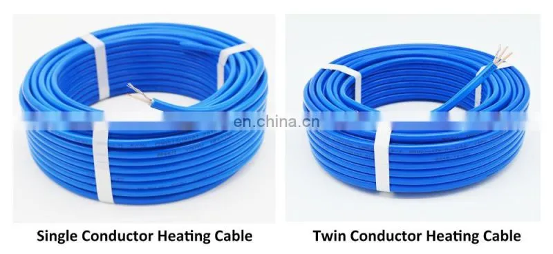 Roof Double Conductor heating Cable Black Snow Melting Wire with Plug and Sensor Deicing Heating Trace Roof Heating Cable