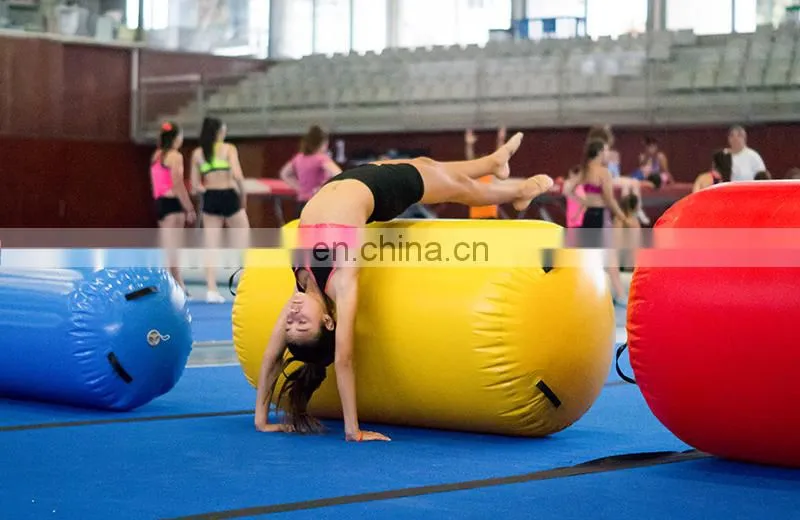 Gymnastics Training Airtrack Mat 1.5m Blue Inflatable Air Barrel Air Track Roller For Home Edition
