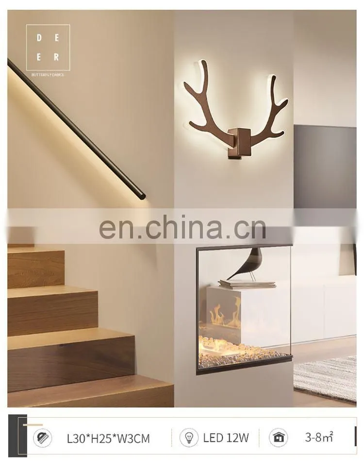 Modern minimalist home lighting balcony aisle lamp bedroom study bedside lamp led wall lamp