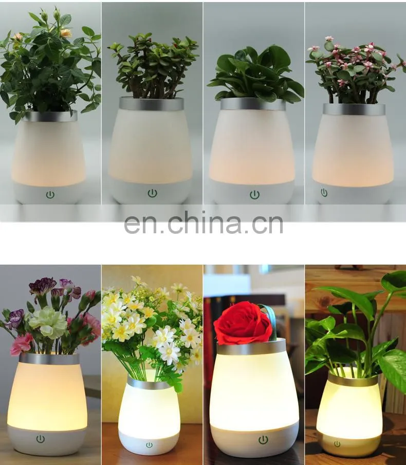 Creative table lamp LED energy-saving touch switch flower pot lamp