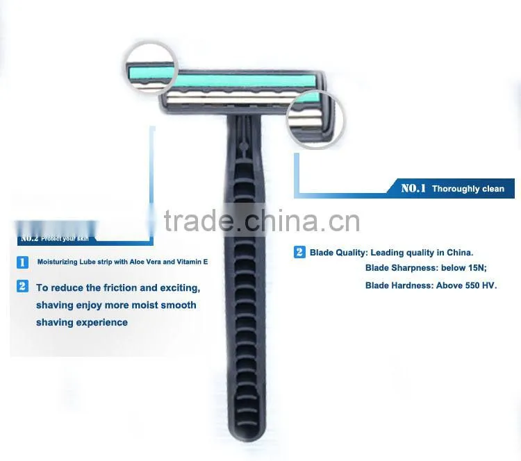 D227L male twin blade face clean razor blade