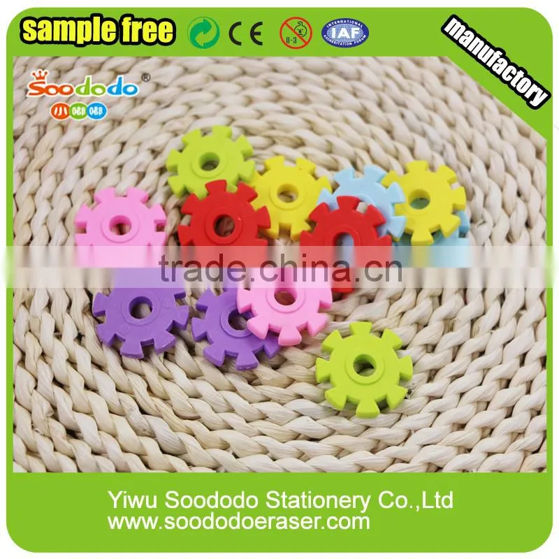 Cool gear shaped 3D eraser pencil eraser