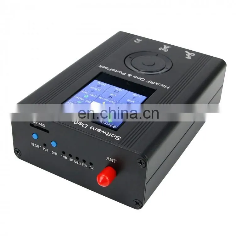 Assembled PortaPack + HackRF One SDR + Aluminum Alloy Case + Antenna + Data Cable Kit