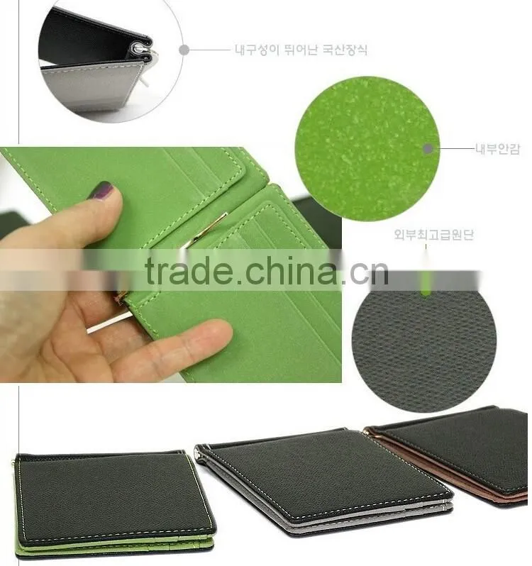 new geniune nappa leather wallet for men bifold wallet with money clip