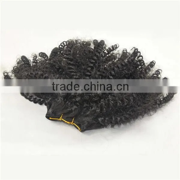 Mongolian hair Natural afro style hair extension afro kinky human hair can dye