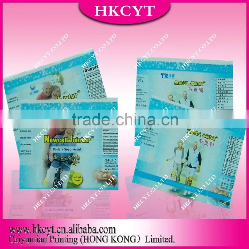 Custom printed pvc shrink label for beverage/shrink label for plastic product