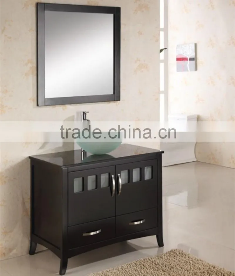 Glass Vanity Top Bathroom Cabinet WJB020
