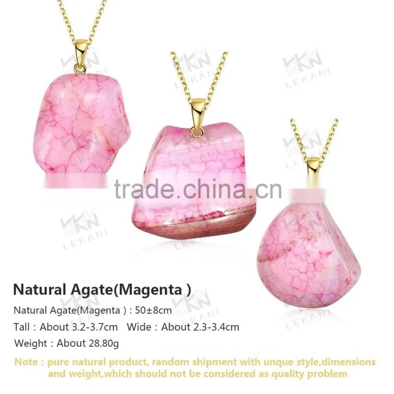 Charm pink cyrstal diffuser necklace wholesale