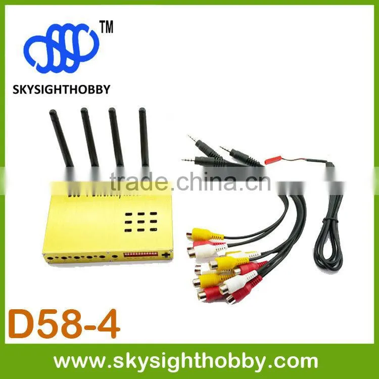 D58-4 FPV 5.8G 4CH Audio Video 5.8GHz Diversity Receiver 5.8ghz wireless video transmitter receiver