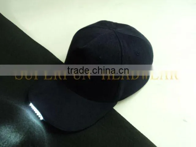 100% cotton fabric LED safety helmet hats