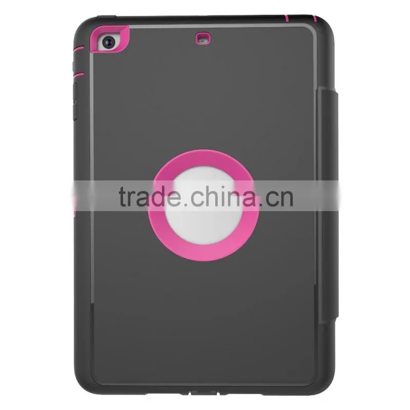 2016 Luxury PU Leather Wake Sleep Function Folding Leather PU TPU PC Full Cover Shockproof Case For iPad Mini 4 TB-0281