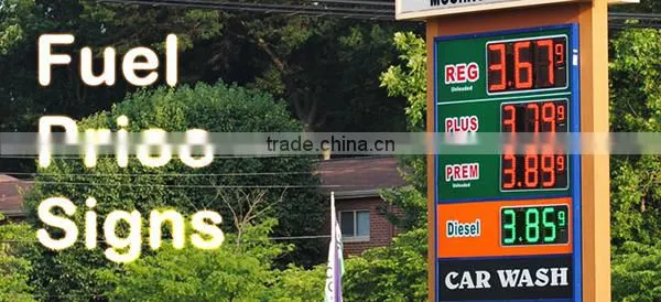 Professional LED gas price display maker programmable LED Gas Price Signs