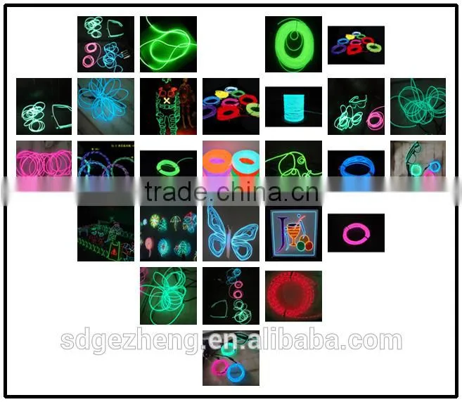 el wire 2.3 5mm with chasing light cuttable el wire for show Christmas wedding clothes shoes el wire with strong brightness