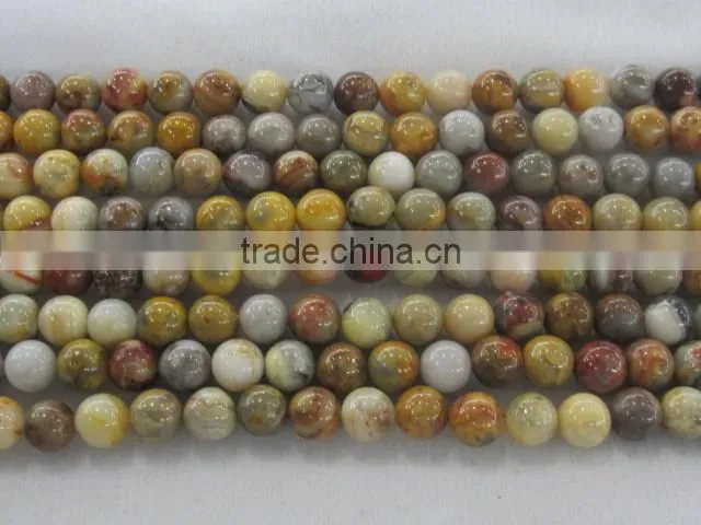 semi precious gemstone Unakite round beads made in China