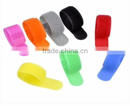 Nylon reusable magic tape adjustable Hook and Loop cable tie