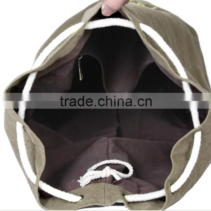 Bucket type drawstring bags bulk capacity drawstring backpack