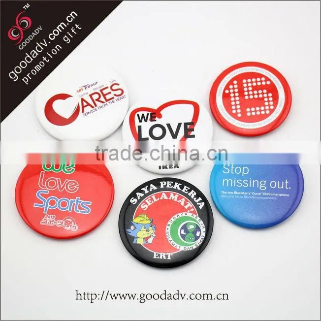 Guangzhou badge making supplies custom cheap pin metal button badge