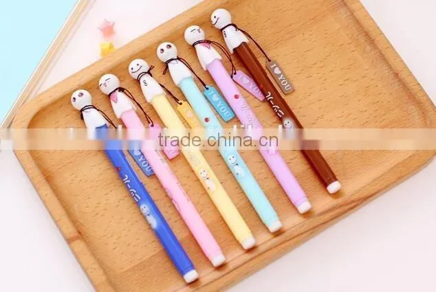0.38mm Cute Expressions Snowman Gel Pen Ink Marker Pen School Office Supply Escolar Papelaria