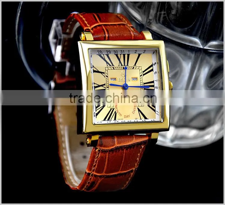 New Products Men Wrist Watch Wholesale china watch thin quartz stainless steel back watch