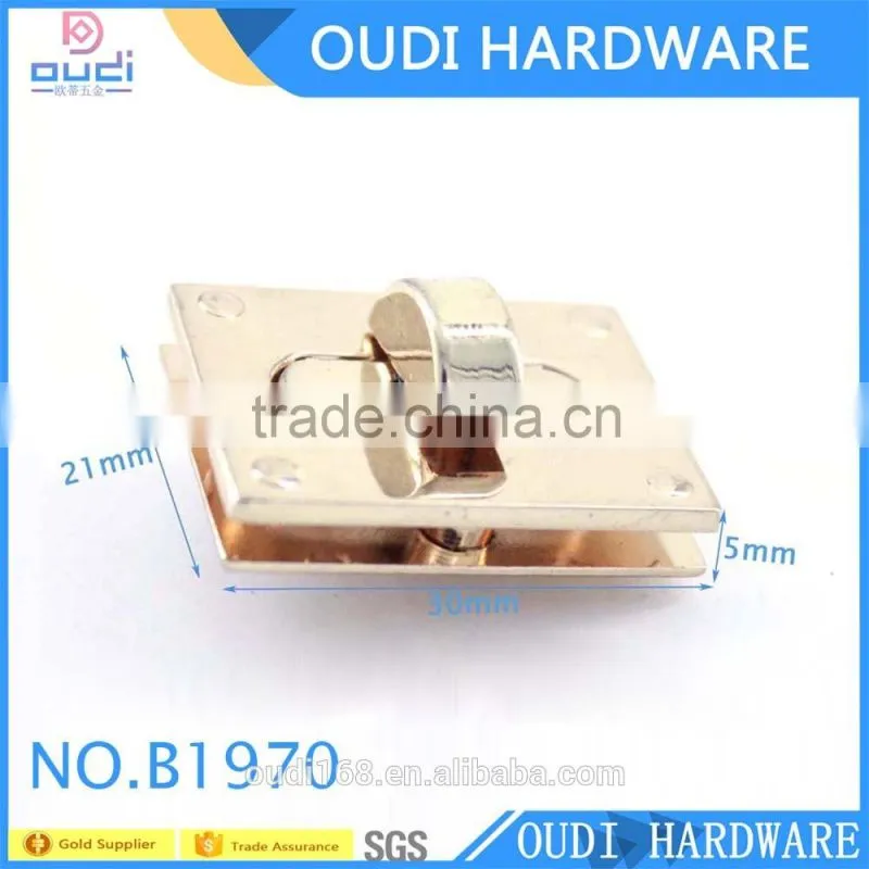 New design company requare own zinc alloy custom square handbag lock