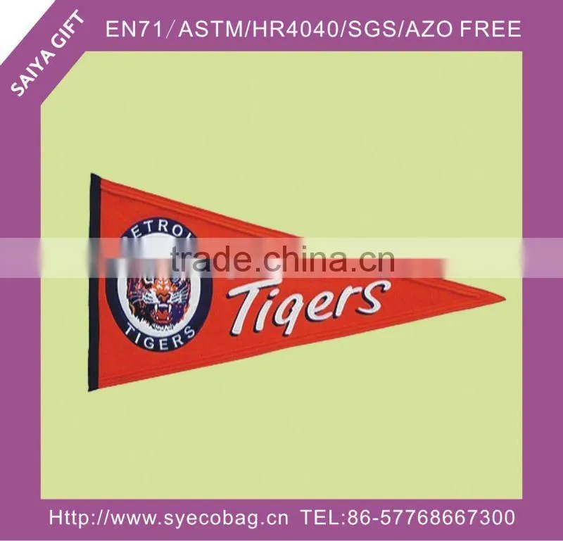 promotional printed triangle banner felt pennat flag