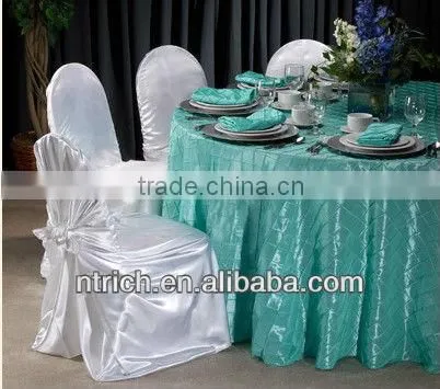 Terrific pintuck taffeta table cloth roll for wedding and banquet